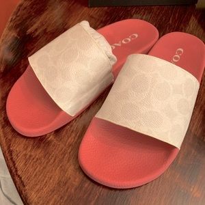 Brand new size 8 Coach slides.